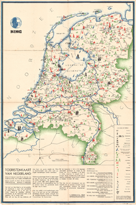 A20-B03 Toeristenkaart van Nederland , ca. 1935